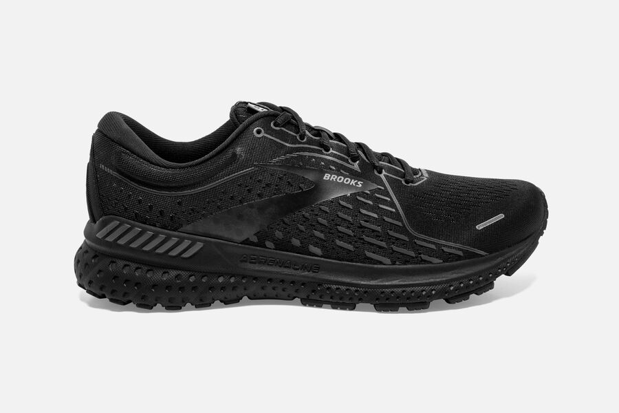 Brooks Men's Adrenaline GTS 21 Walking Shoes Black/Black/Ebony ( HMLVI7015 )